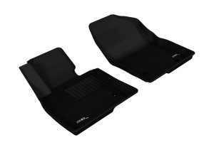 Mazda Mazda3 Floor Mat Set - Front - 3D MAXpider - KAGU Series with Carbon Fiber Embossed Pattern - Black - `14-`19 Mazda Mazda3 Floor Mat Set - Front - 3D MAXpider - KAGU Series with Carbon Fiber Embossed Pattern - Black - `14-`19